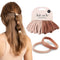 Kitsch Hair Ties No Damage - Strong, Stretchy & Snag-Free Hair Bands, Soft Nylon Ponytail Holders, Blush, 20pcs