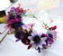 Vivivalue Floral Halo Boho Flower Headband, Floral Crown Headpiece for Wedding Party, Purple