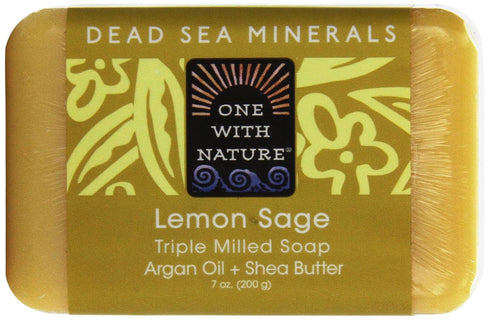 One With Nature Dead Sea Mineral Bar Soap, Lemon Verbena, 7 oz