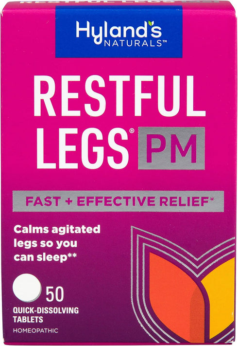 Hyland's Restful Legs PM Tablets - Nighttime Formula, Quick Dissolving Tablets, 50 Count