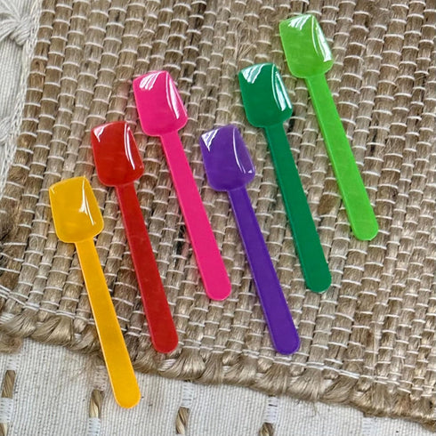 Mini Gelato Taster Spoons, Plastic Multicolor, 150 per Package