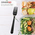 Party Essentials Individually Wrapped Black Plastic Utensil Sets, Heavy Duty Flatware Packs, 100 Sets