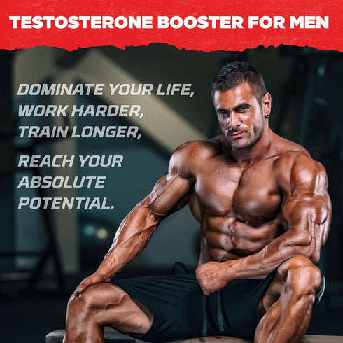 Testosterone Booster Supplement for Men | Workout Pills for Muscle Growth, Libido, Stamina, Strength