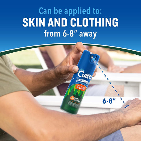 Cutter Backwoods Insect Repellent, 25% DEET, Sweat Resistant, 6 Ounce Aerosol Spray