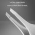 Wide Grip Slant Tweezers | Professional Tweezers for Eyebrows & Nose/Ear/Facial Hair - Hand-Filed Slanted Tips, Silver