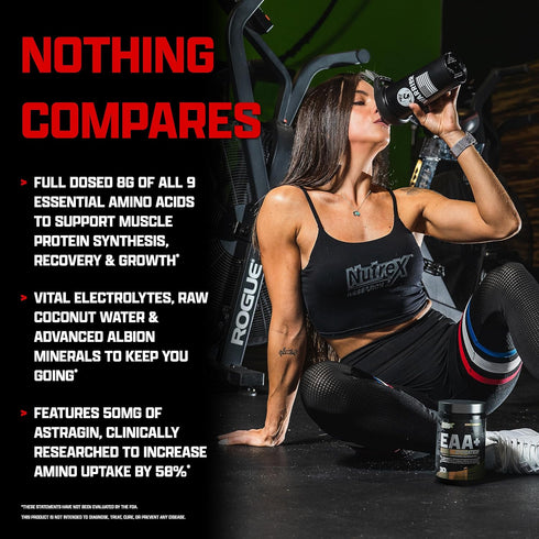 Nutrex Research EAA Hydration, 30 Servings, EAAs + BCAA Powder for Muscle Recovery, Strength, Endurance