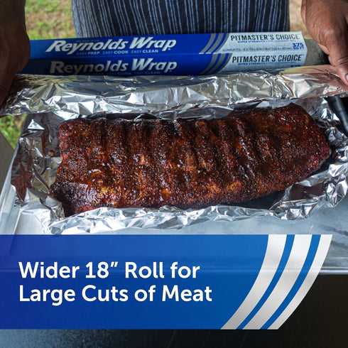 Reynolds Wrap Pitmaster's Choice Extra Thick Grill Foil, 18 Inch, 37.5 Total Sq. Ft.