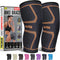 Knee Brace for Women & Men, 2 Pack Compression Sleeve for Pain Relief, Running, Sports, Orange L
