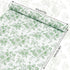 JarThenaAMCS Floral Wrapping Paper Mini Roll 17in x 32.8Ft Green White Flowers Gift Wrap Paper Chinoiserie Paper for Birthday Wedding Baby Shower Party Wrapping Supplies