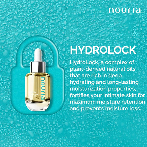 NOURIA Intimate Pre-Shave Elixir Oil, HydroLock Moisturizer for Ingrown Hair, Itch, Razor Bumps