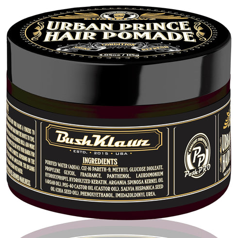 Urban Prince Hair Pomade, Water Based Firm Strong Hold Gel for Tight Styles, Men's Styling Product 115g / 4.05oz