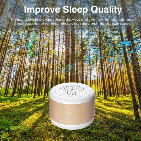Monerr 24 8 Setting 3.93) Solid Wood White Noise Sound Machine for Baby Adults Kids Sleep Sound Machine with Soothing