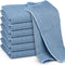 Waffle Weave Microfiber Cleaning Cloth, Absorbent Quick Drying Dust Rags for Car Interior, 6 Pack, Blue