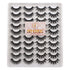 JIMIRE 20 Pairs False Eyelashes, 2 Styles Mixed Fluffy Eyelashes Natural Volume Wispy Faux Mink Lashes Pack
