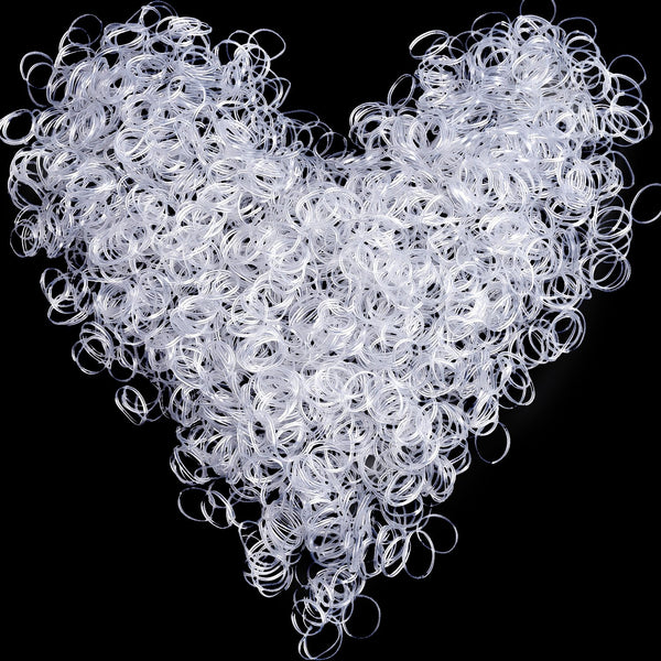 Hicarer Pack of 2000 Mini Rubber Bands, Soft Hair Elastics for Children Hair, Dreadlocks, Wedding Styles (Clear)