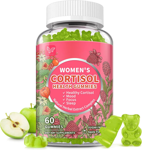 Hudetex Cortisol Gummies for Women,Cortisol Manager with Ashwagandha,Magnesium,L-theanine,Phosphatidylserine,Rhodiola Rosea,Black Pepper for Mood Support,Adrenal