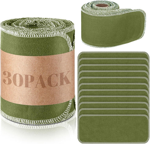 Reusable Bidet Towels (30 Pack) - Washable Toilet Paper, Bulk Paperless Rolls, Cotton Treadmill Cloth Wipes