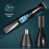 Perry Ellis Rechargeable Ear and Nose Hair Trimmer for Men, 3 Detachable Heads for Beard, Eyebrow, Nose, Ear Grooming