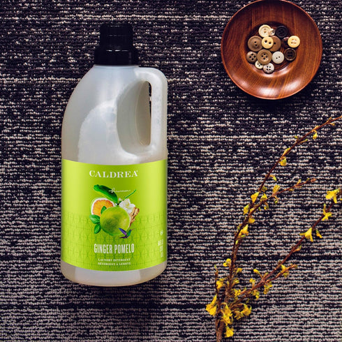 Caldrea Liquid Laundry Detergent, 64 oz, Ginger Pomelo Scent for All Fabrics and Temperatures
