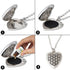 Wild Essentials 24 inch 6 Heart of Chrome Essential Oil Diffuser Nickel Free Alloy Locket Pendant with Chain, Refill