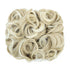 SWACC Short Messy Curly Dish Hair Bun Extension, Easy Stretch Combs, Clip in Ponytail, Beige/Blonde Mixed-24T613#