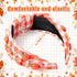 PANTIDE Thanksgiving Fall Jeweled Knotted Headband - Pumpkin Rhinestone Crystal Embellished Wide Top Knot Hair