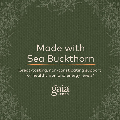Gaia Herbs Plant Force Liquid Iron - 8.5 Fl Oz Vegetarian Supplement for Healthy Iron & Energy Levels - 25 Servings