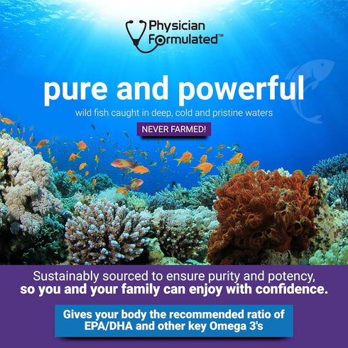 Fish Oil Omega 3 3000mg per Serving - 915mg EPA, 630mg DHA, 2000mg Total Omega 3, 180 Capsules