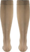 Truform Women's Compression Stockings - 20-30 mmHg, Knee High Length, Open Toe, Opaque, Beige, Large