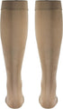 Truform Women's Compression Stockings - 20-30 mmHg, Knee High Length, Open Toe, Opaque, Beige, Large