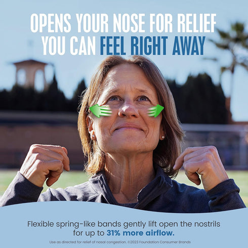 Breathe Right Nasal Strips, Extra Strength, Clear for Sensitive Skin, Drug-Free Snoring Solution & Nasal Congestion