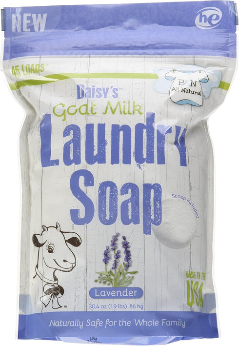 B&N All Natural Daisy's Goat Milk Laundry Soap, Lavender, 30.4 Ounce, 45 Loads