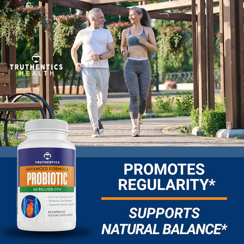 Probiotic, 40 Billion CFUs with Prebiotics, 60 Count, Probiotics with Lactobacillus and Bifidobacterium for Men & Women
