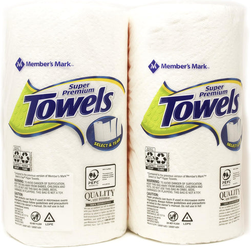 MEMBERS MARK 2 150 Member's Mark Super Premium Paper Towels, Rolls - Each Roll Sheet