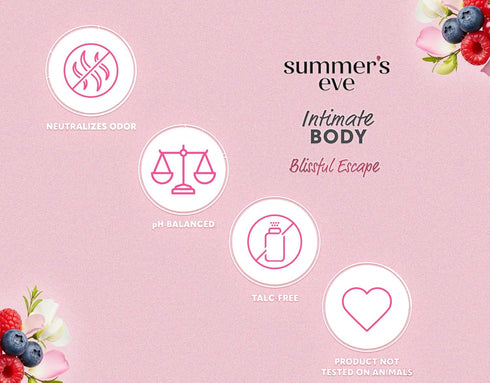 Summer's 2 (Pack 4) Eve Intimate Blissful Escape Dry Body Deodorant, Ounce