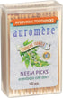 Auromere Neem Toothpicks - Vegan, Natural, Non GMO, Birchwood (100 Count), 2 Pack