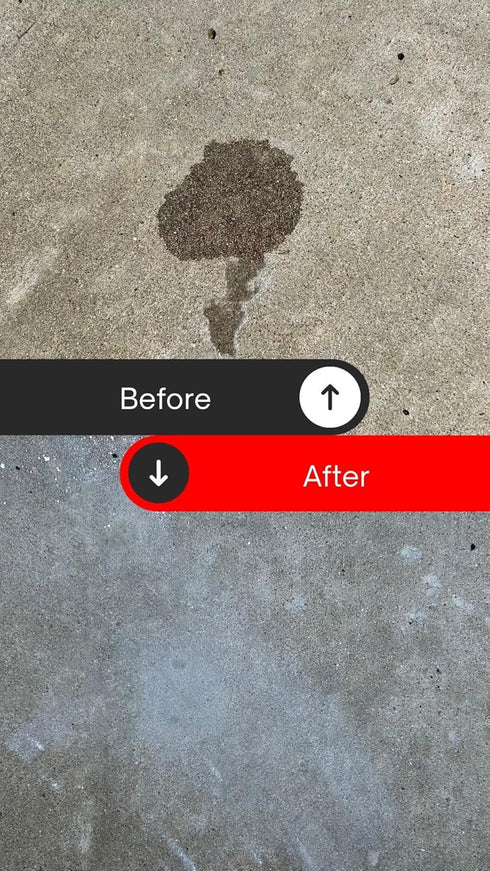 Overnight Stain Remover for Cleaning Oil Stains on Concrete, Driveway, Pavers & Garage Floors (White)