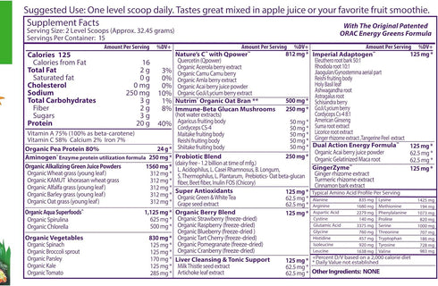 Paradise Herbs ORAC Energy Proteins & Greens Powder, Unflavored, 20g Protein, 24 Servings of Fruits & Vegetables in 1