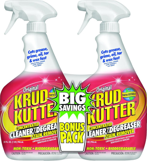 Krud Kutter KK32BP/6 32-Ounce Trigger Spray Original Concentrate Cleaner/Degreaser Bonus Pack, 2-Pack