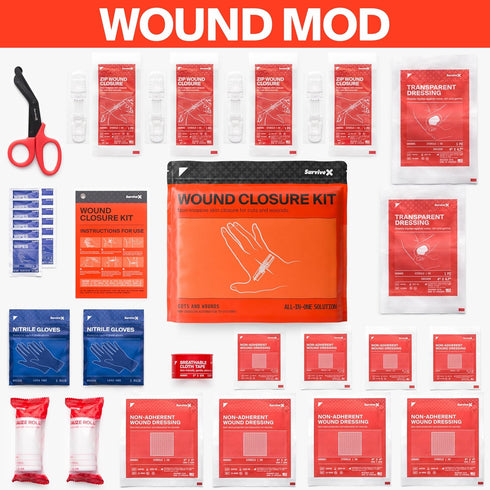 SurviveX Zip Stitch Wound Closure Strips - Repair Wounds Without Stitches - Zipstitch Sutures - Laceration Closure