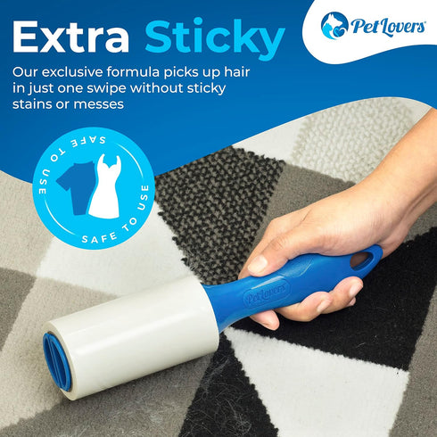 PetLovers Extra Sticky Lint Rollers for Pet Hair - 420 Sheets Lint Remover for Clothes