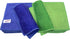 12 Pack Microfiber Scrub Dish Cleaning Cloth, Non-Scratch, Machine Washable, 5.5 x 5.5 Inch, Blue & Green
