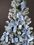 Dusty Blue Velvet Wired Ribbon, 2.5" x 10 Yards, Blue Christmas Wired Ribbon for Wreaths, Crafts, Gift Wrapping