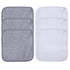 Polyte Premium Hypoallergenic Microfiber Makeup Remover and Facial Cleansing Cloth, 8 x 8 in, 6 Pack, Gray, White