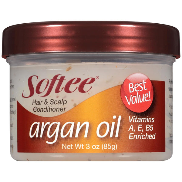 Softee Hair and Scalp Conditioner, Argan Oil, 3 Ounce