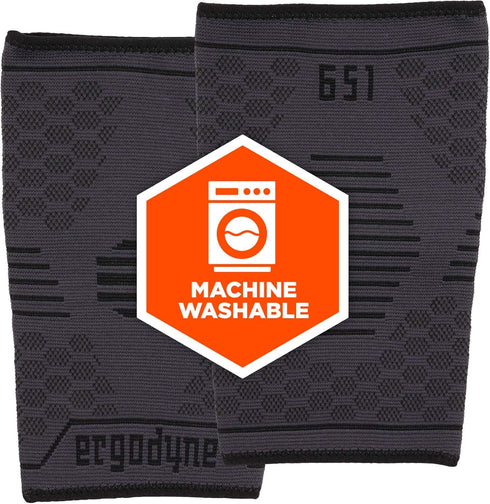 Ergodyne ProFlex 651 Elbow Compression Sleeve, Brace Support for Men and Women - Black Medium
