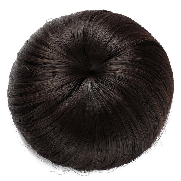 Onedor Synthetic Fiber Hair Extension Chignon Donut Bun Wig Hairpiece, 4# - Dark Brown