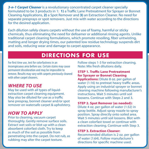 OdoBan 3-n-1 Carpet Cleaner, 128 Fl Oz for Effective Cleaning