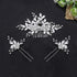 Oriamour Hair Side Combs with 2 Set Hair Pins, Bridal Hair Accessories Wedding Headpiece Set (Silver)