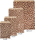 CuteBox Leopard/Cheetah Flat Paper Gift Bags, 100 pcs (5" x 7") for Merchandise, Crafts, and Party Favors
